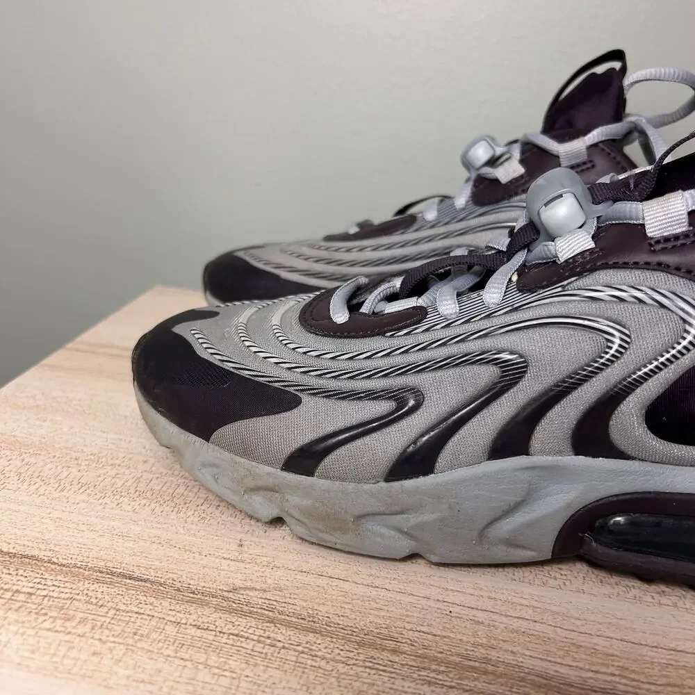 Nike Air Max 270 React ENG Sneakers Burgundy Grey Running Athletic Shoes sz 8.5